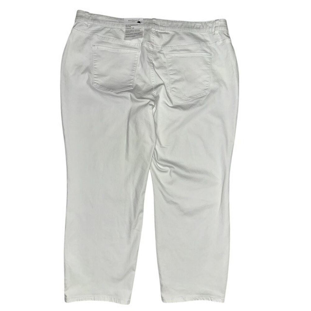 Westbound Woman 24W S Pants White Formula Fit Mid Rise Straight Tummy Panel Jean - Picture 4 of 6